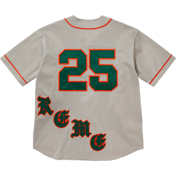 Supreme Old English Baseball Jersey Grey