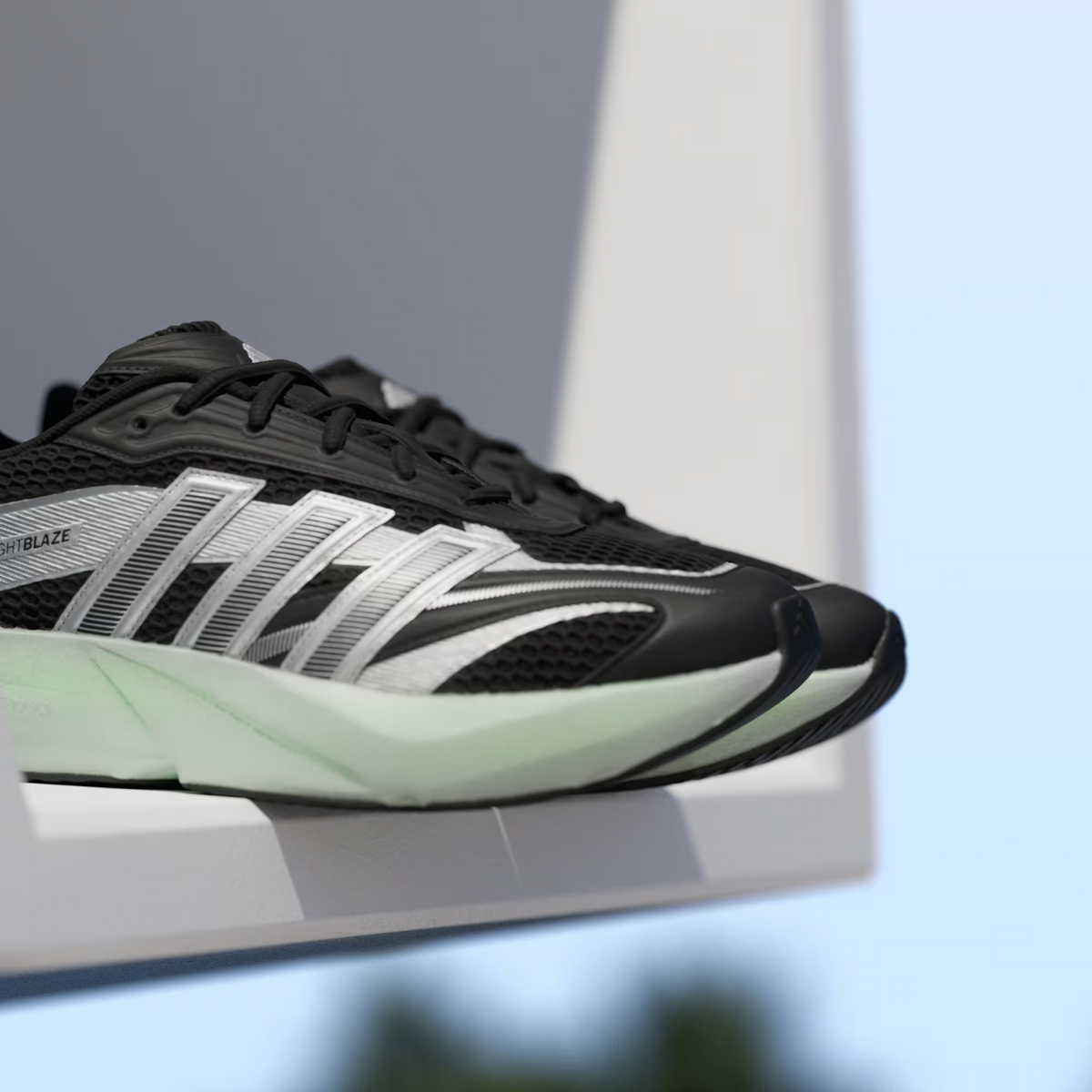 JP6321 adidas Lightblaze Glow Core Black/Silver Metallic/Lime Burst (Men's)