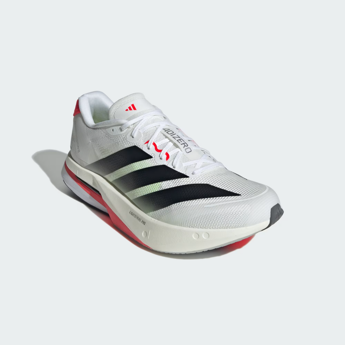 JS4932 adidas Adizero Boston 13 Cloud White Core Black Lucid Red (Men's)