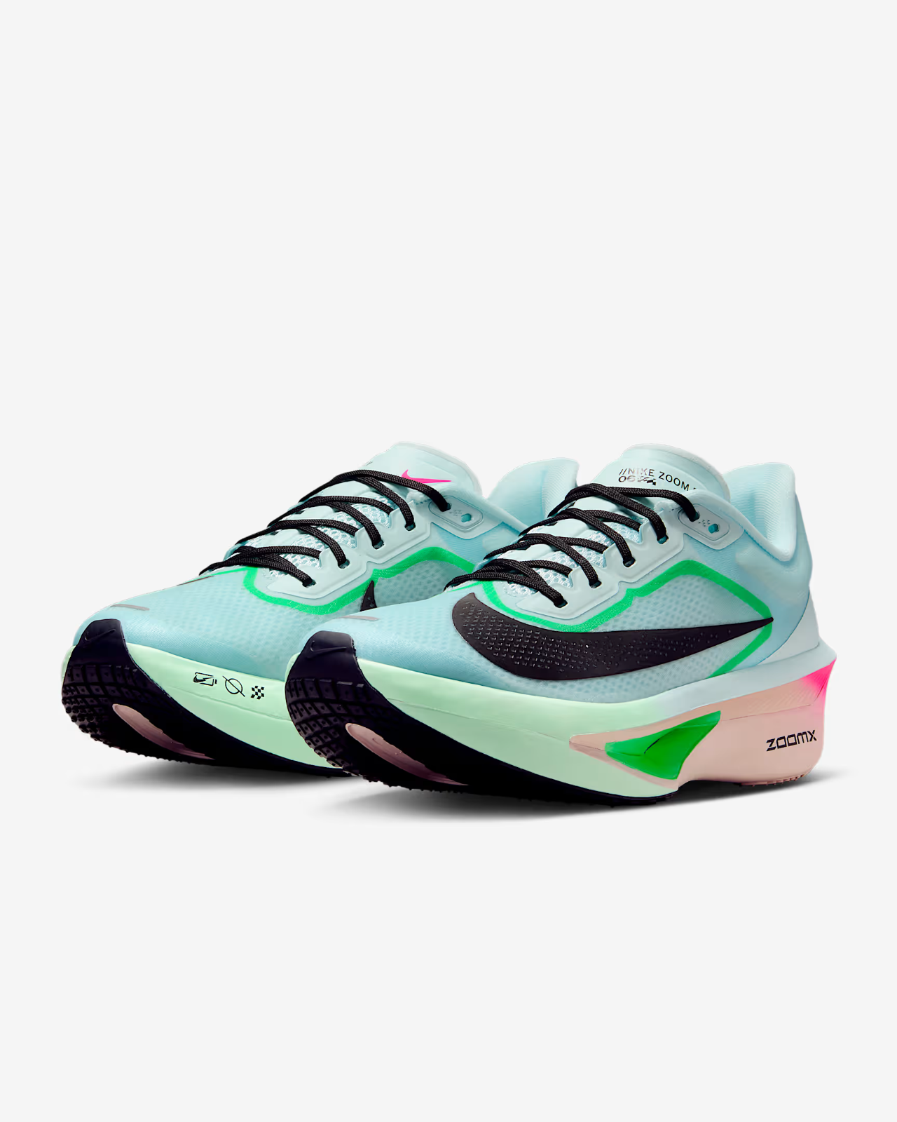 FN8455-402 Nike Zoom Fly 6 Glacier Ice Hyper Pink Green Shock Black (Women's)