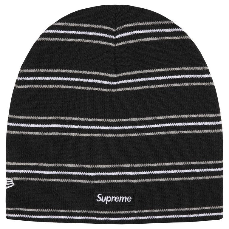 Supreme New Era Stripe Beanie Black
