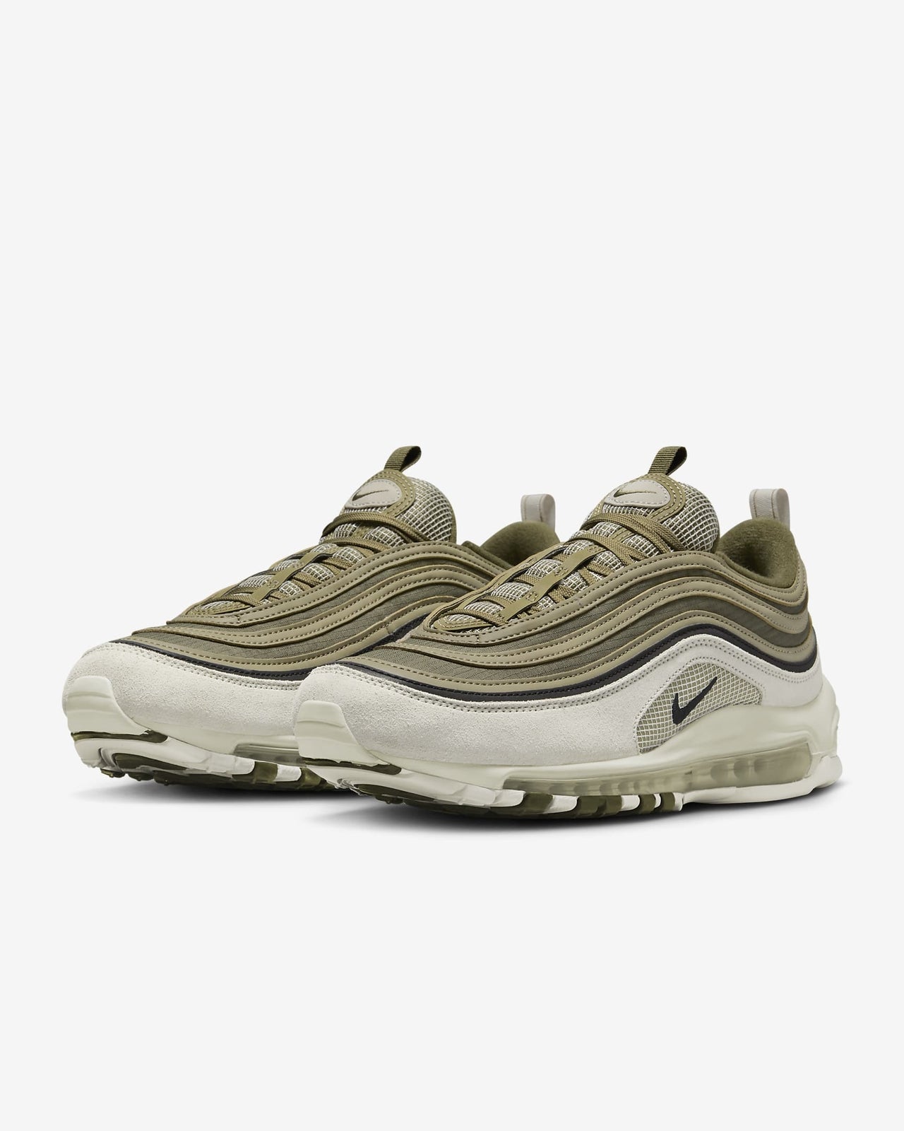 FB9619-002 Nike Air Max 97 SE Light Bone Medium Olive Neutral Black (Men's)