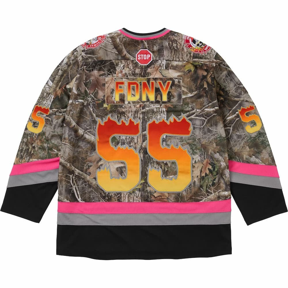Supreme FDNY Hockey Jersey TrueTimber Kanati Camo