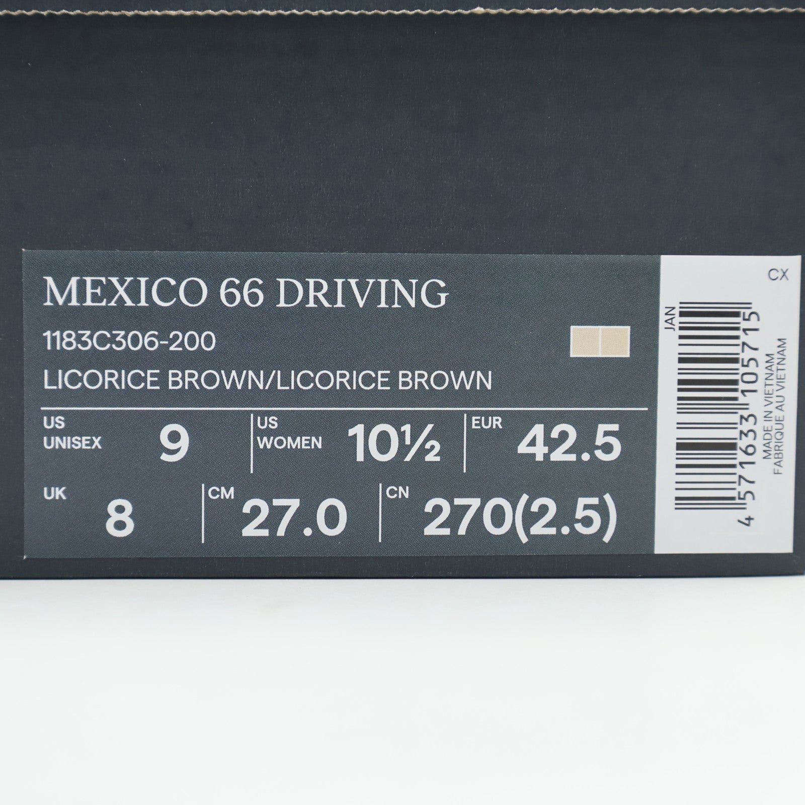 1183C306-200 Onitsuka Tiger Mexico 66 Driving Licorice Brown (Men's)