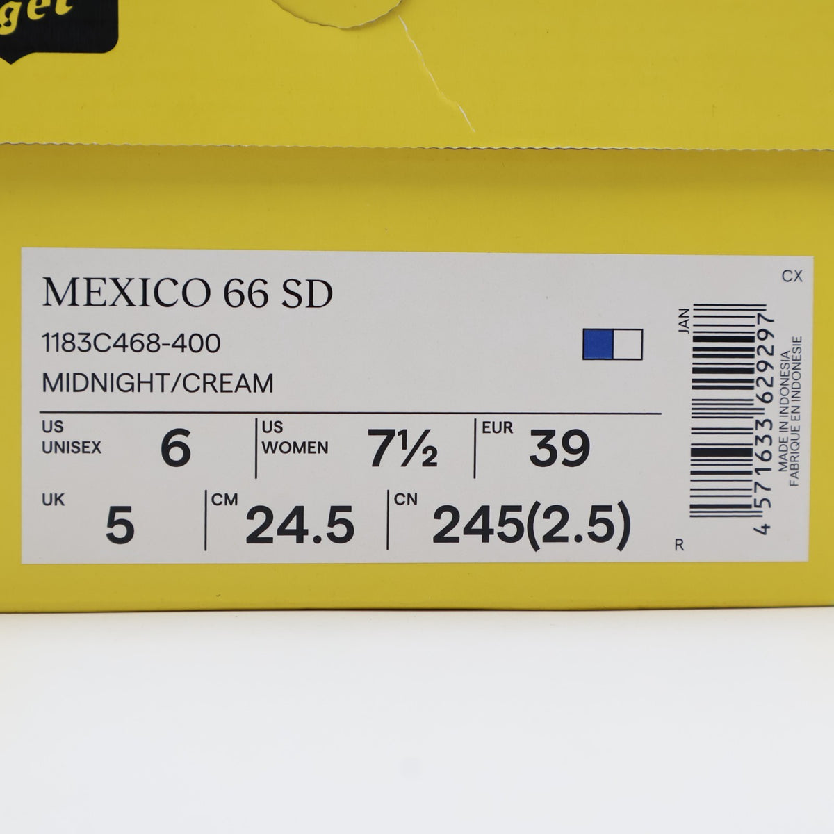 1183C468-400 Onitsuka Tiger Mexico 66 SD MIDNIGHT CREAM (Men's)