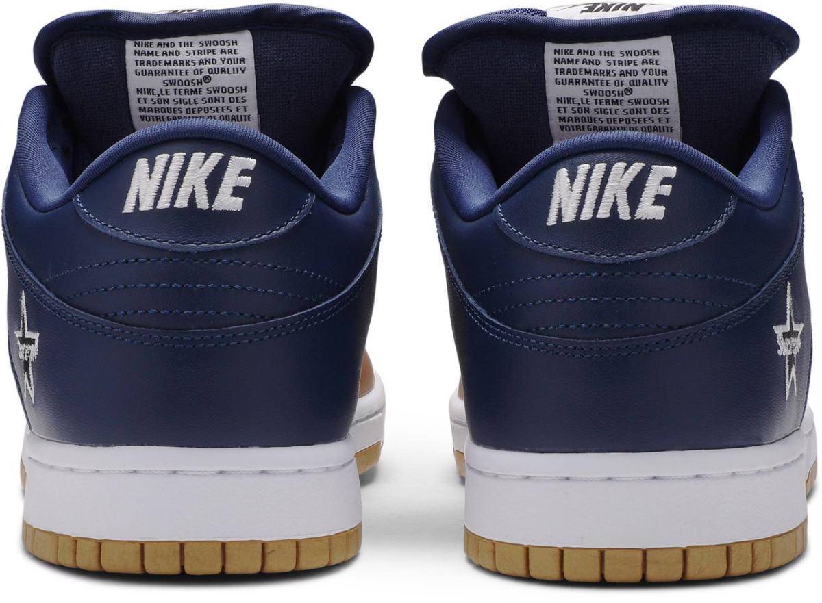 CK3480-700 Supreme Ã Nike SB Dunk Low OG QS "Metallic Gold/Navy" (Men's)