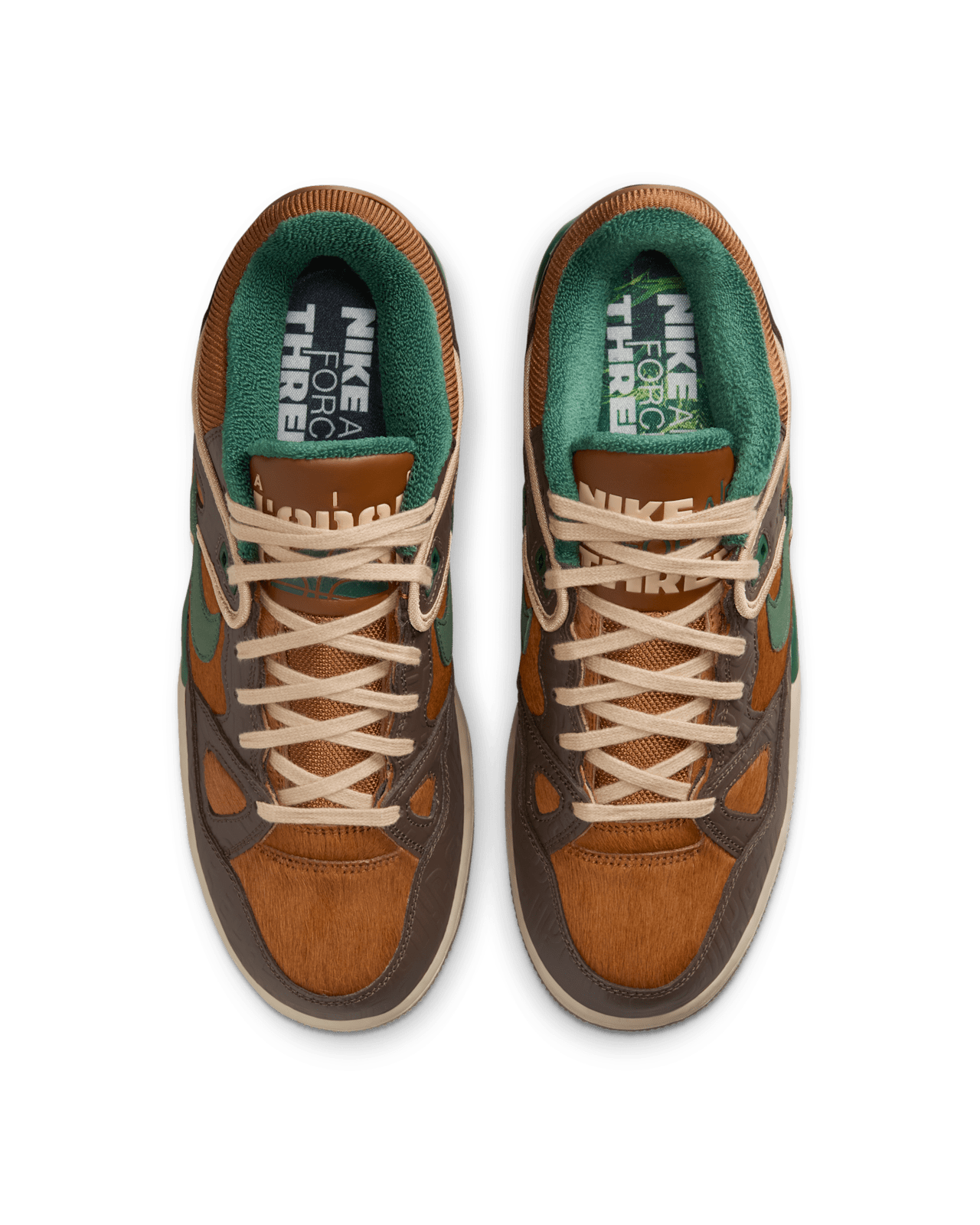 HQ7533-201 NIGO Nike Air Force 3 Low Baroque Brown Pecan Heel Logo OGIN (Men's)