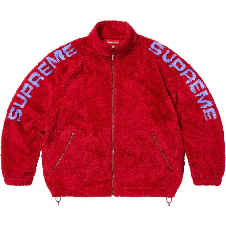 Supreme Shoulder Logo Fleece Jacket Red
