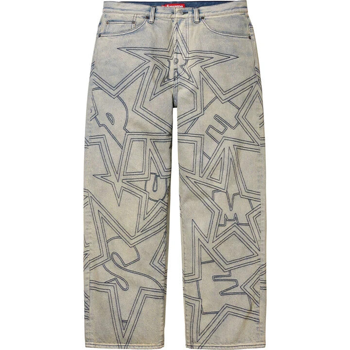 Supreme Stars Topstitch Baggy Jean Dirty