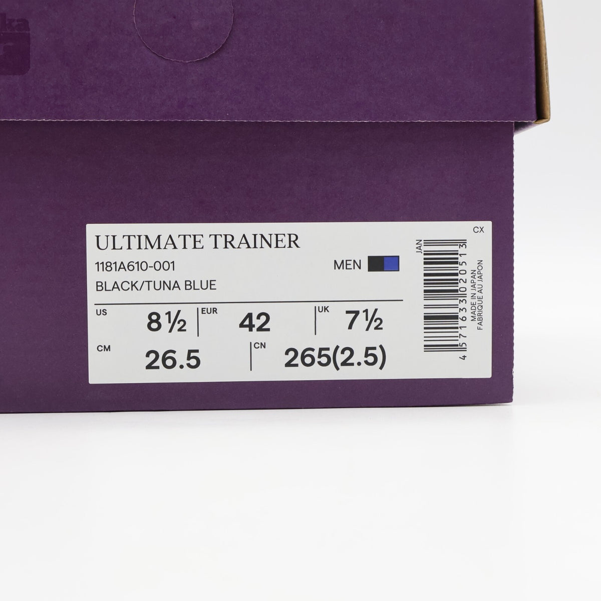 1181A610-001 Onitsuka Tiger NIPPON MADE ULTIMATE TRAINER BLACK TUNA BLUE (Men's)