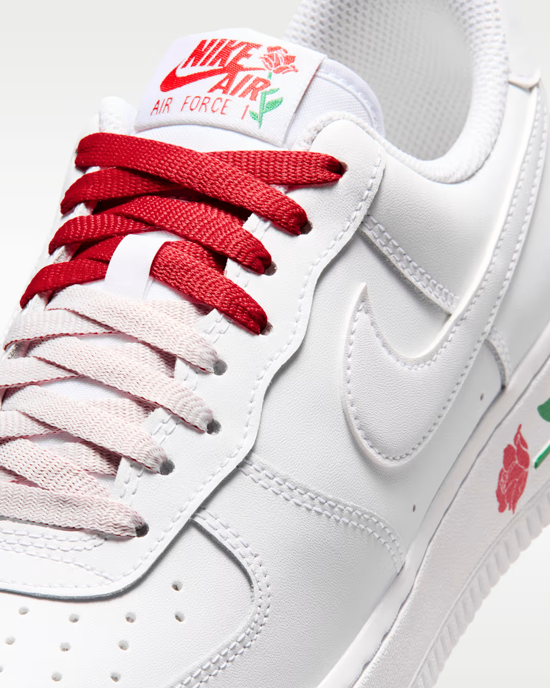 IF0498-100 Nike Air Force 1 Low '07 SE White Sport Red Pine Green (Women's)