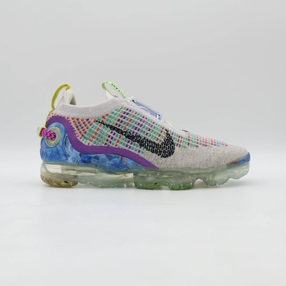CJ6740-001 Nike Air Vapormax 2020 Flyknit Pure Platinum Multi Color Black (Men's