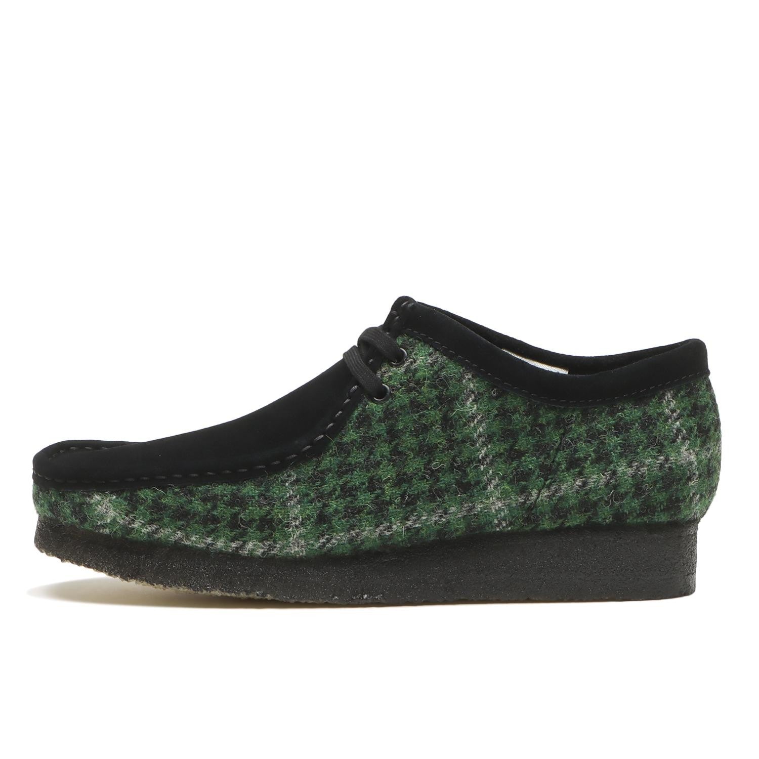 26182790 Harris Tweed Ã Clarks Wallabee Green Tweed Combi ( Men's )