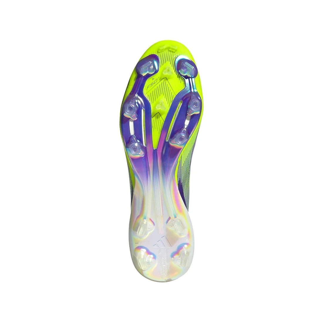 JS3211 adidas F50+ Firm Ground Boots Purple Rush Cloud White Lucid Lemon (Men's)