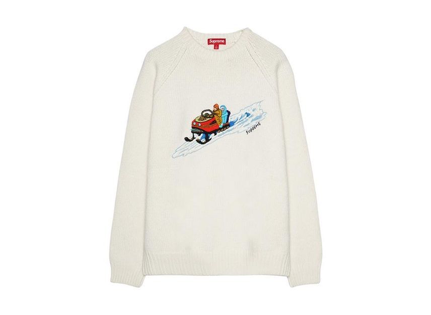 Supreme Snowmobile Sweater White