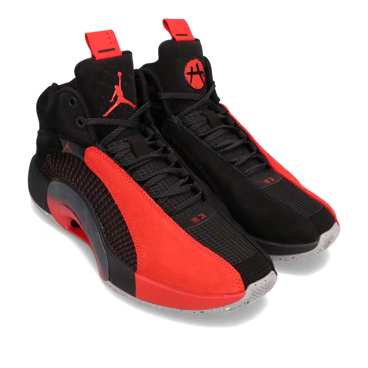 DA2625-600 Nike Air Jordan XXXV Warrior Black/University Red Cement Grey (Men's)