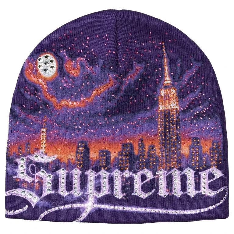 Supreme Cityscape Beanie Purple
