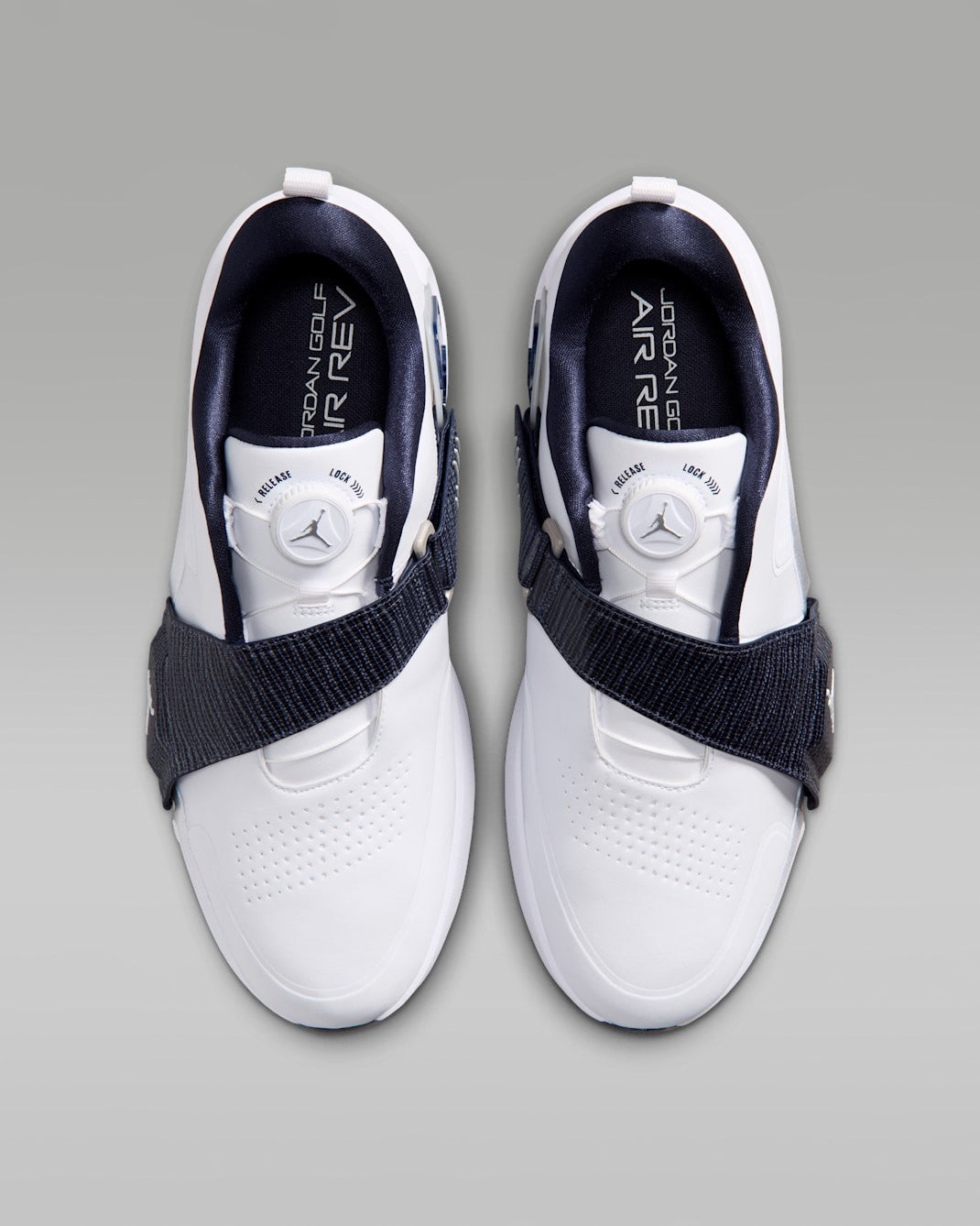 FV6338-105  Nike Jordan Air Rev Golf WhiteMidnight Navy (Men's)