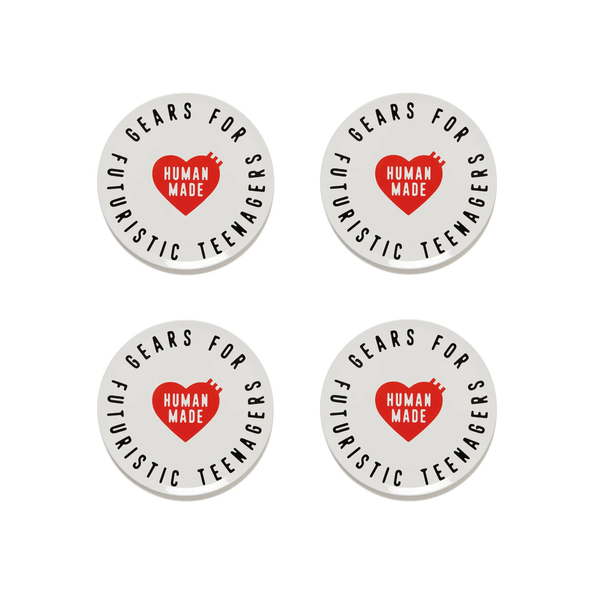 HUMAN MADE Heart Coaster Set White