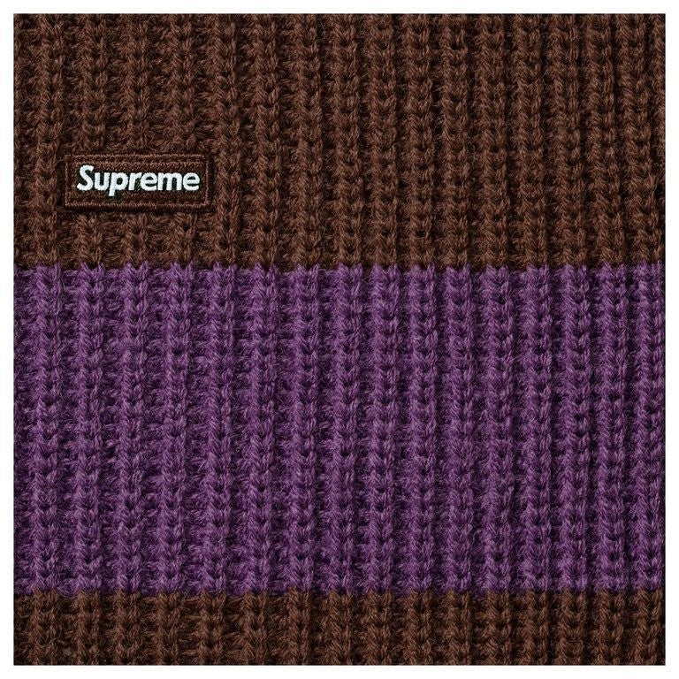 Supreme Small Box Sweater Polo (26FW) Brown Stripe