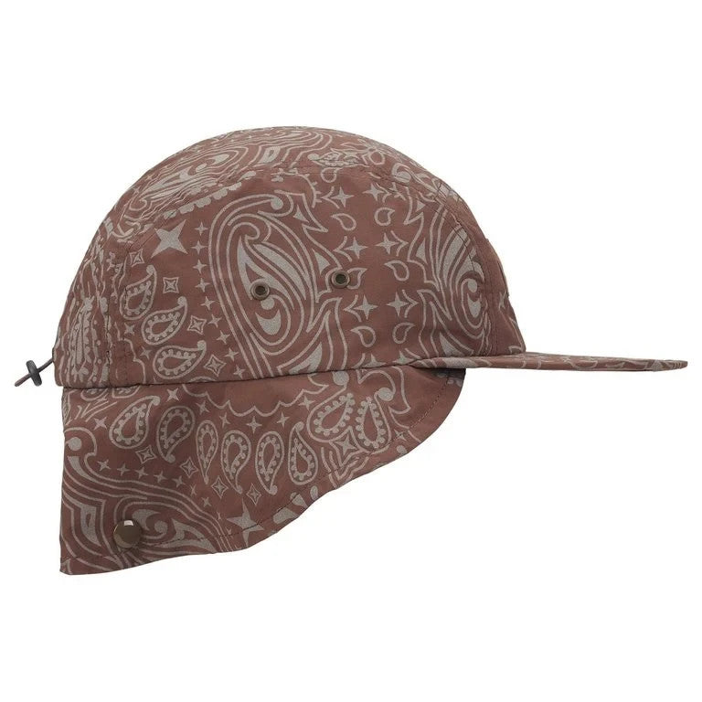 Supreme Reflective Bandana Sunshield Camp Cap Brown