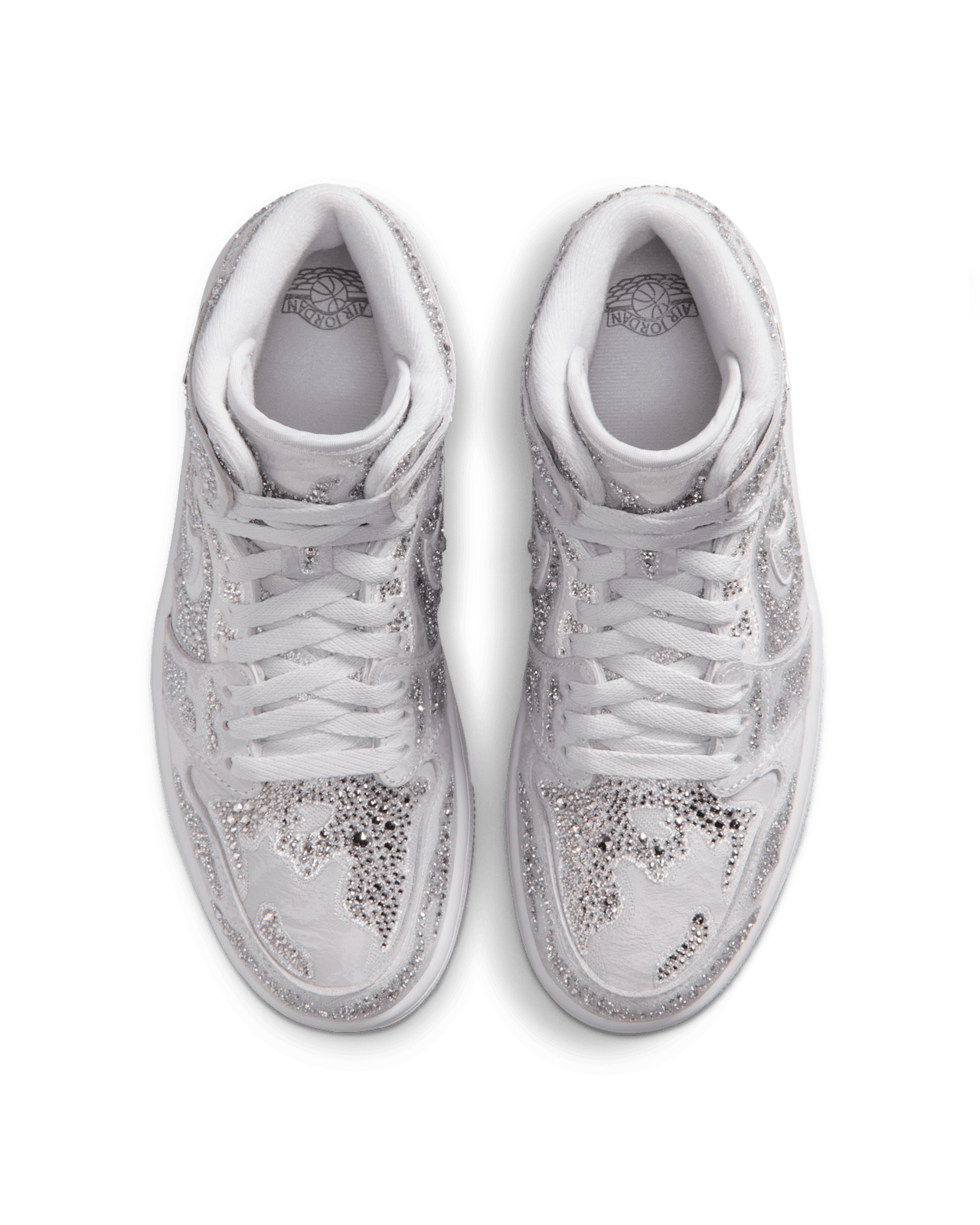 HF6248-002 Swarovski Nike Women's Air Jordan 1 High OG Vast Grey (Women's)