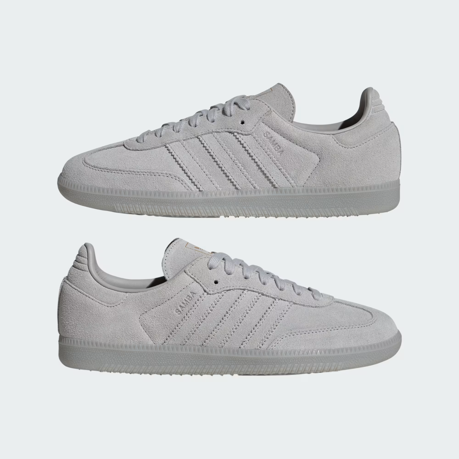 JR0888 adidas Originals Samba OG Grey Two Crystal White Gold Metallic (Men's)