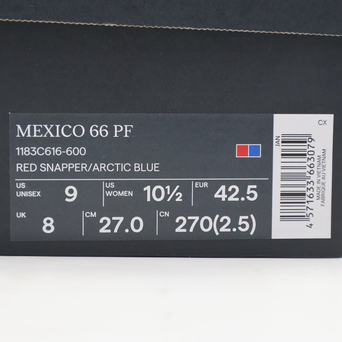 1183C616-600 Onitsuka Tiger Mexico 66 PF Red Snapper Arctic Blue (Men's)