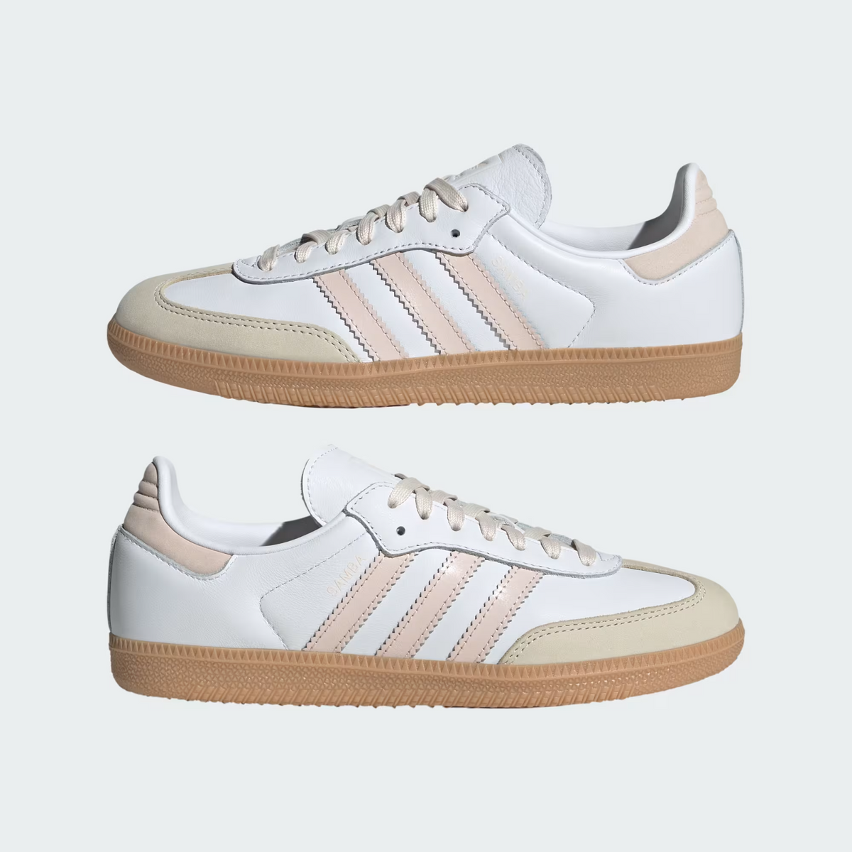JS1351 adidas Samba OG Cloud White/Wonder Quartz/Gum (Women's)