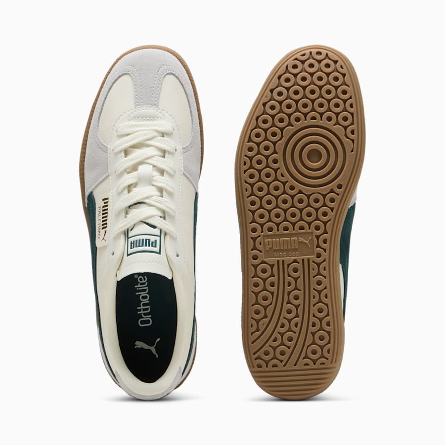 396464-22 Puma Palermo Leather Warm White Green Terrain (Men's)