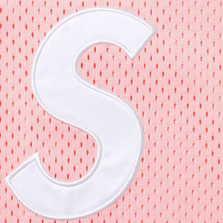 Supreme S Logo Baseball Henley Pink