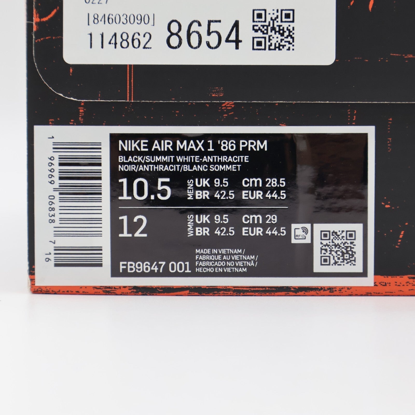 FB9647-001 Nike Air Max 1 '86 PRM Blue Grey and Black