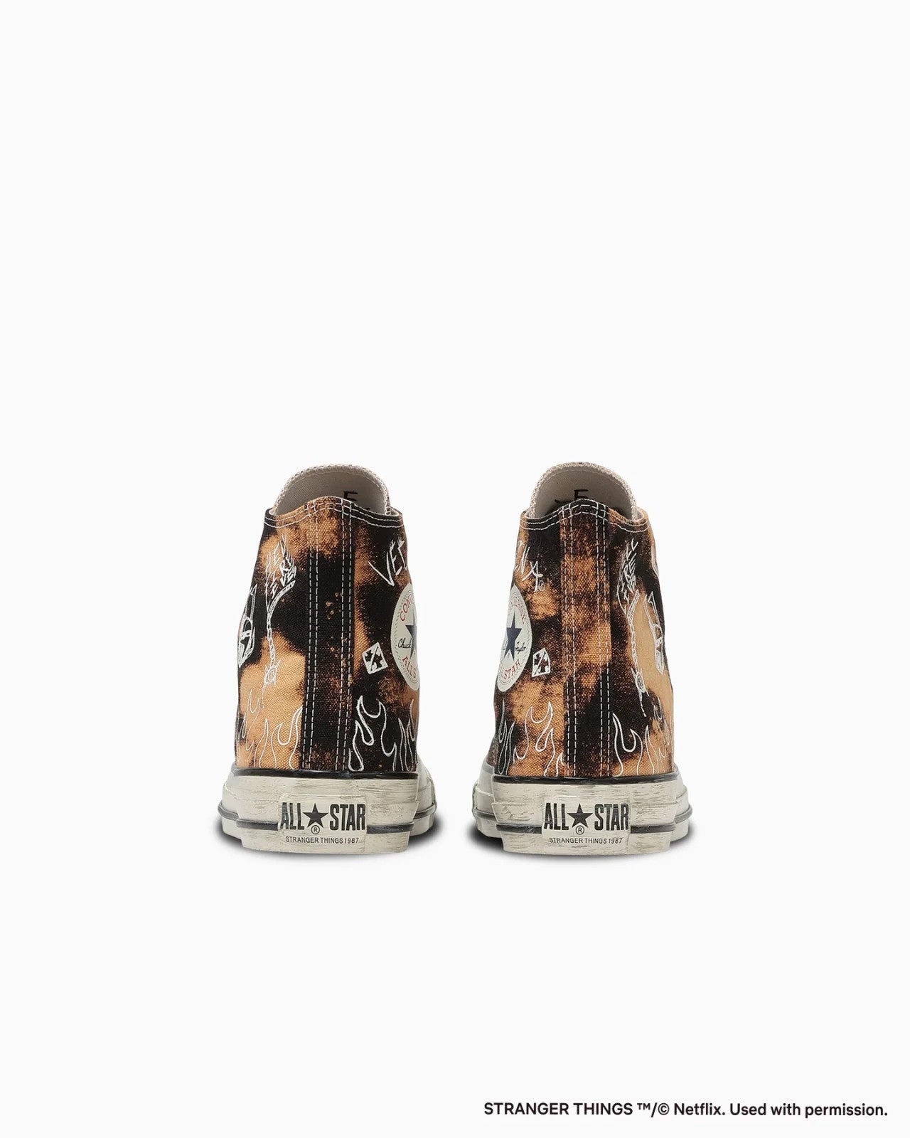 31317090 Stranger Things 5 Converse All Star Aged 87 HC Hi Bleached Black (Men's