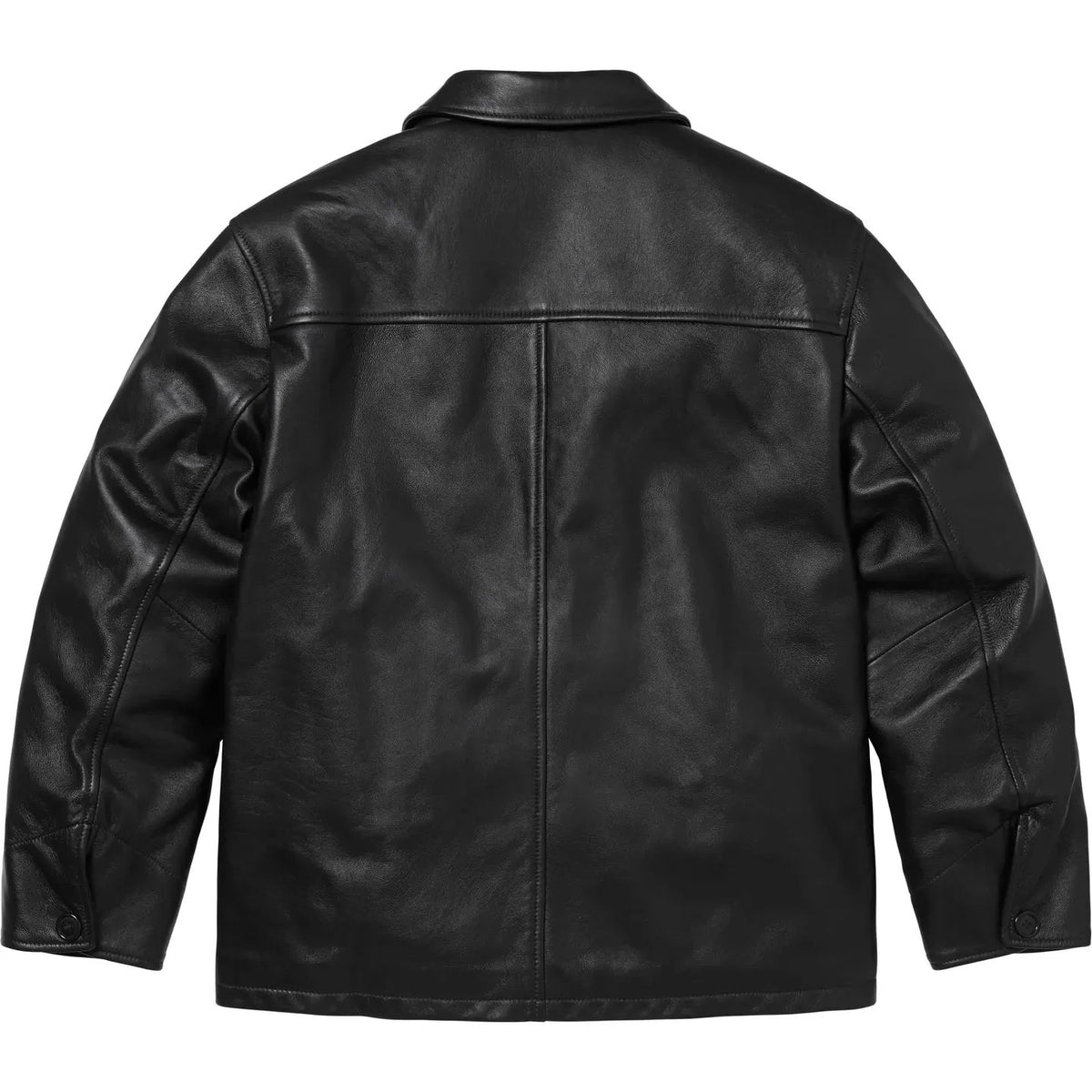 Supreme Schott Leather Car Coat Black