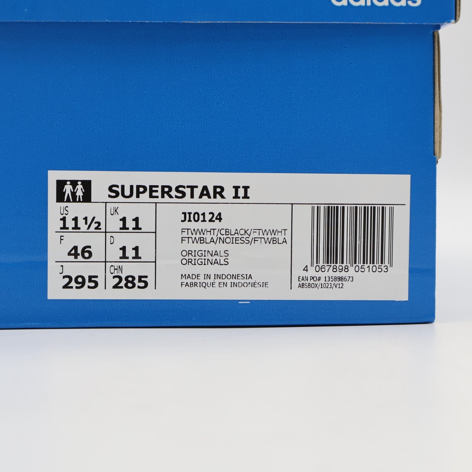 JI0124 adidas Originals Superstar 2 Footwear White Core Black Footwear (Men's)