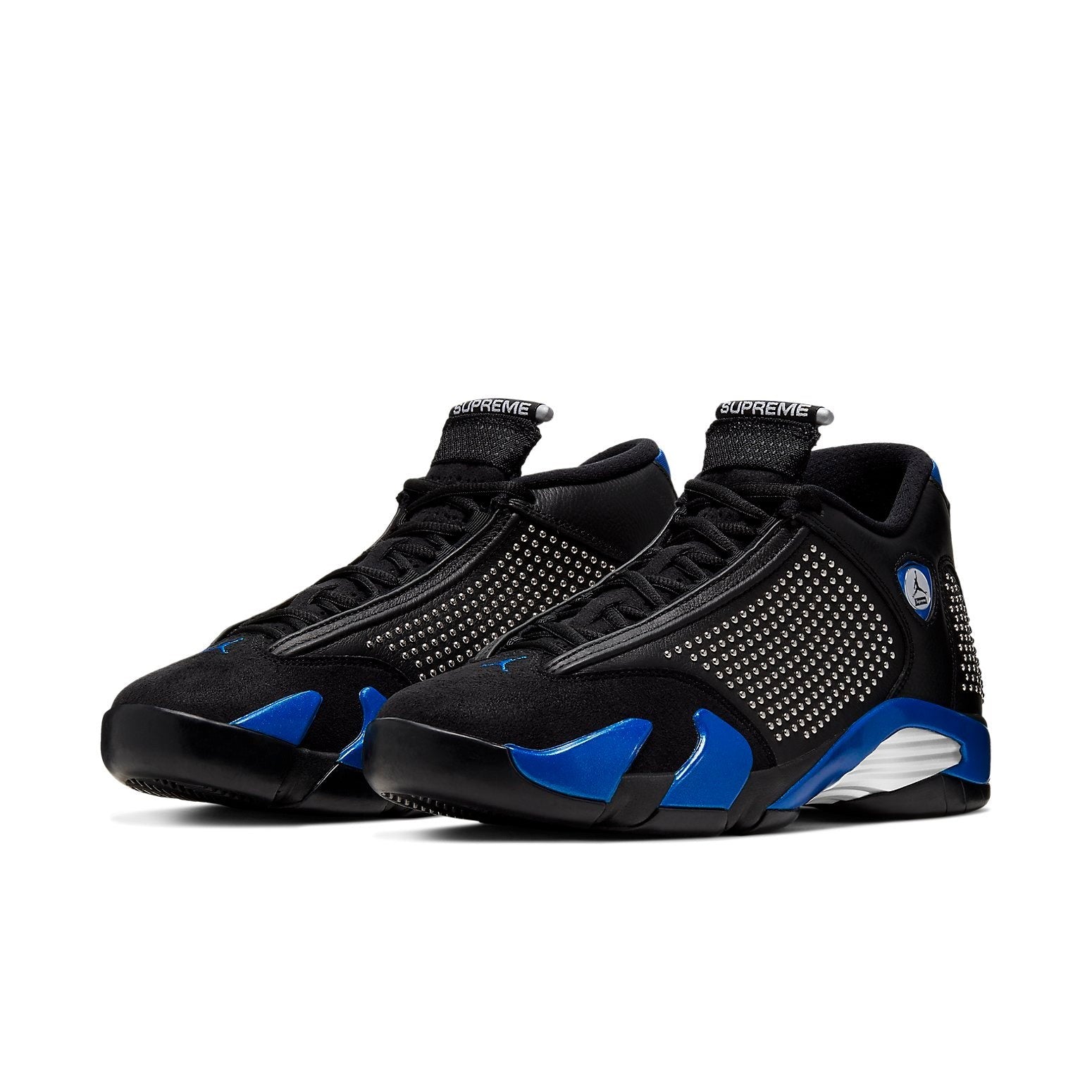 BV7630-004 Supreme Nike Air Jordan 14 Retro Black Varsity Royal Chrome (Men's)