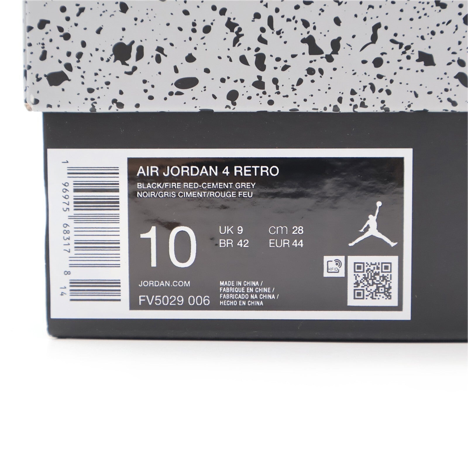 FV5029-006 Nike Air Jordan 4 Retro Bred Reimagined Cement Grey Red (Men's)