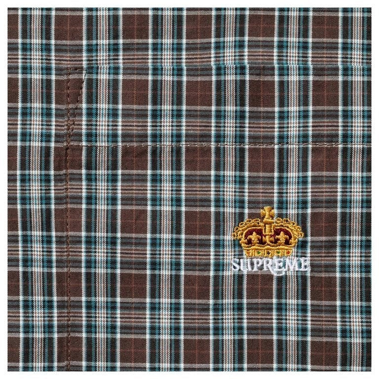 Supreme Mini Plaid Shirt Brown