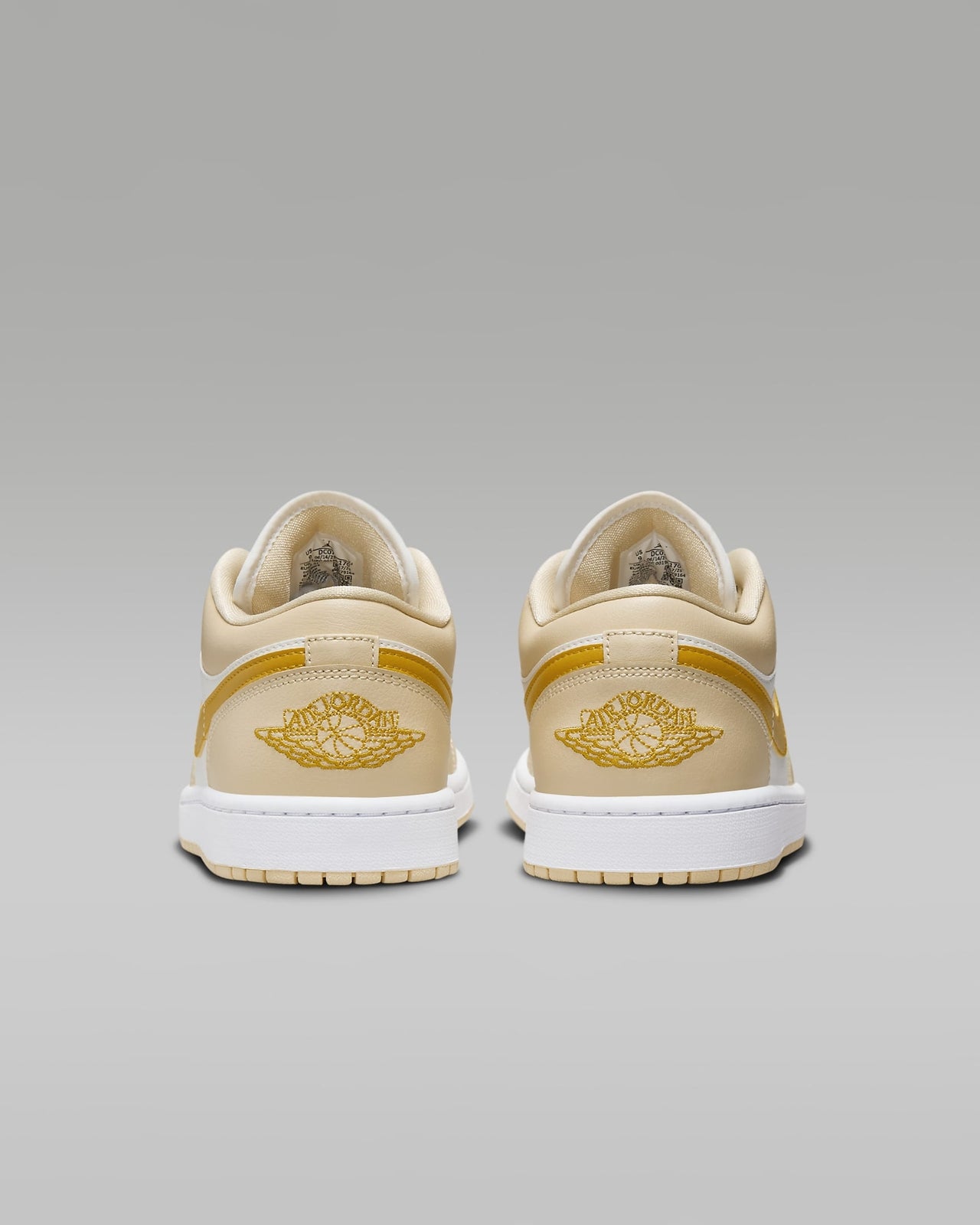 DC0774-170 Nike Air Jordan 1 Low Sail Pale Vanilla White Yellow Ocher (Women's)