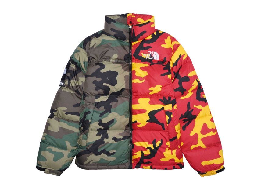 Supreme The North Face Split Nuptse Jacket Camo