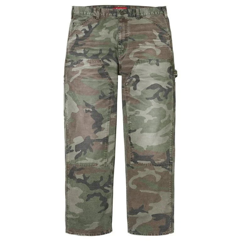Supreme Worn Double Knee Painter Pant Woodland Camo (26FW)