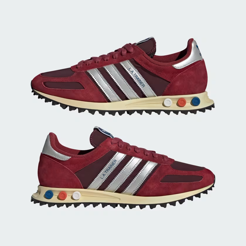 JQ5715 adidas Originals LA Trainer OG Noble Maroon Silver Metallic Maroon (Men's