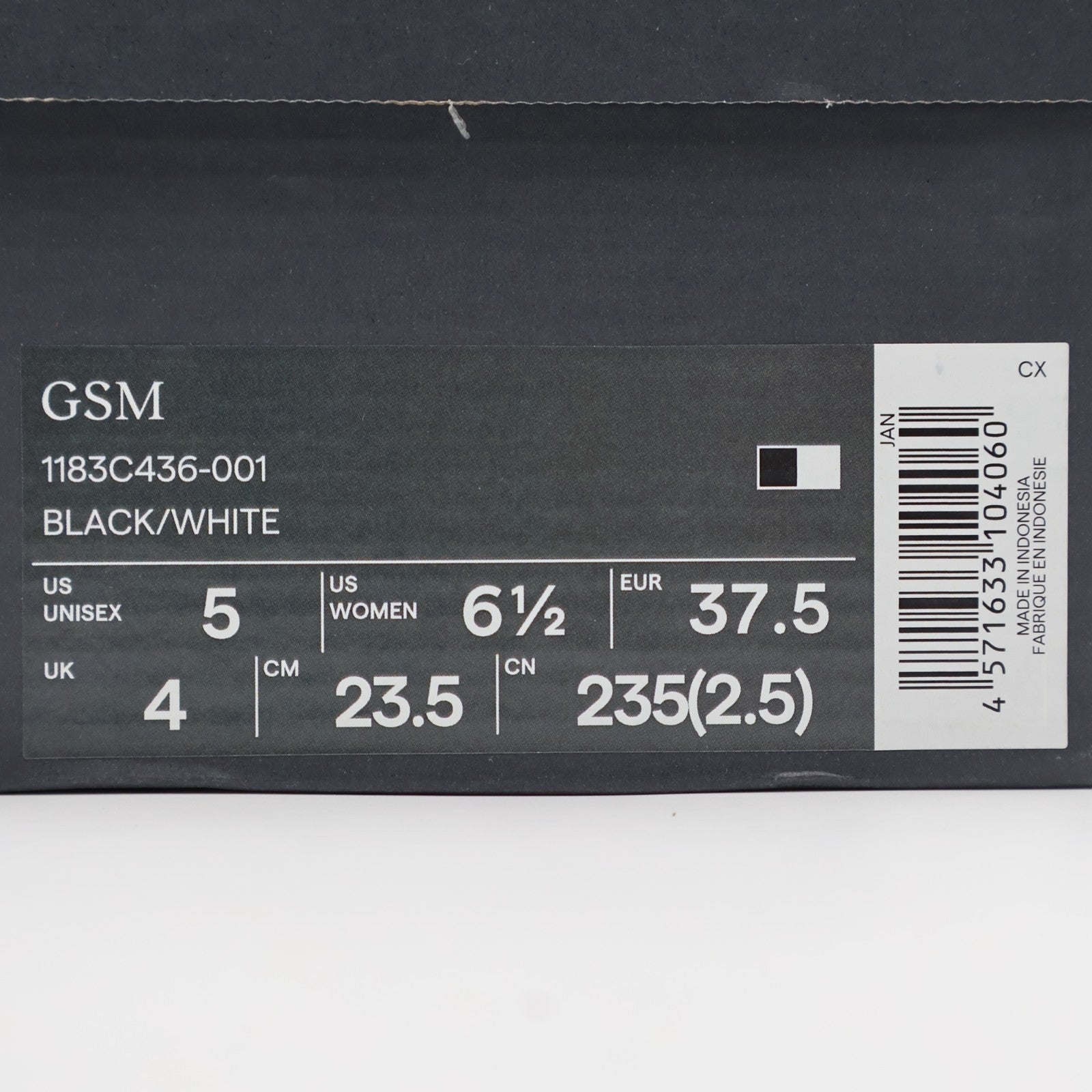 1183C436-001 Onitsuka Tiger GSM BLACK WHITE  (Men's)