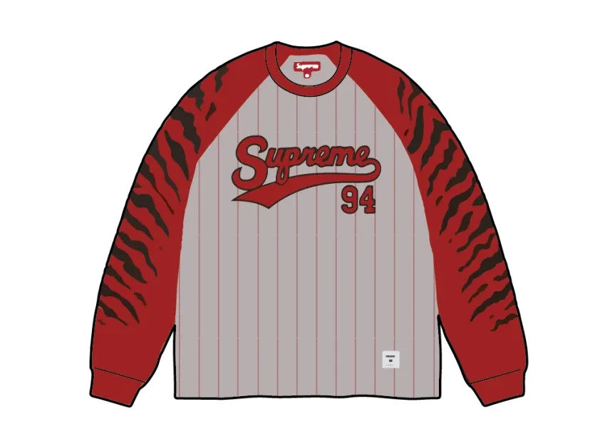 Supreme Tiger Raglan L/S Top "Heather Grey"