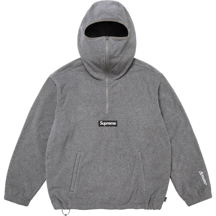 Supreme Polartec Face Mask Half Zip Hooded Sweatshirt Grey