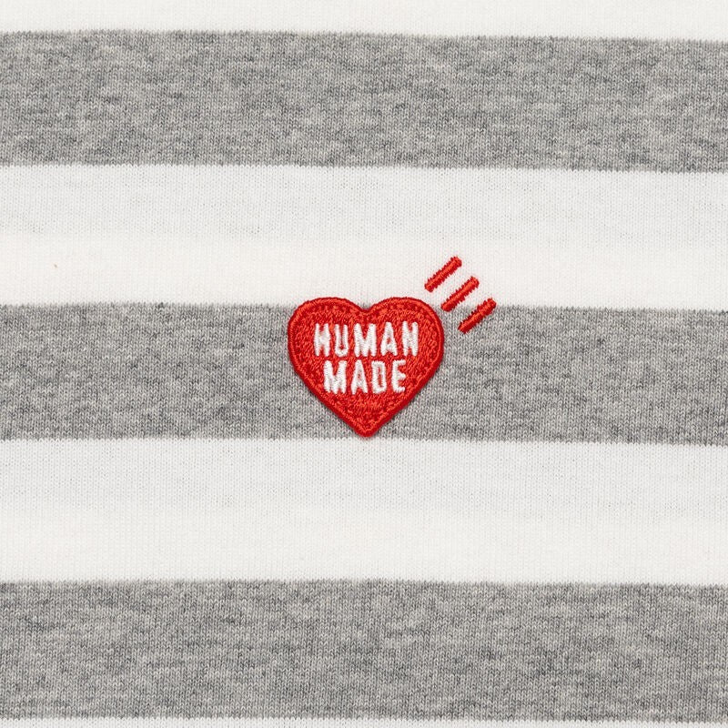 HUMAN MADE Striped L/S T-Shirt Gray