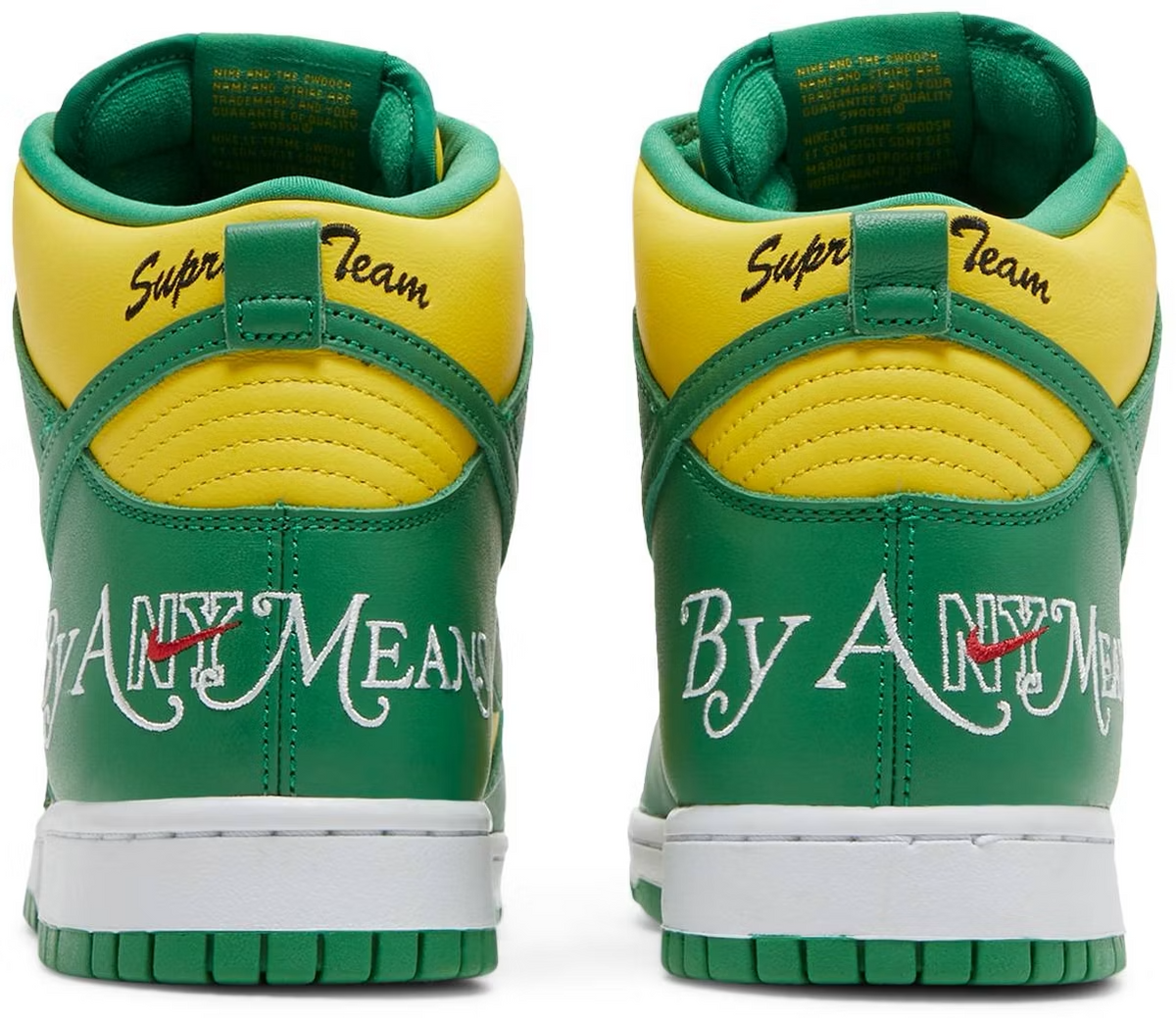 DN3741-700 Supreme Ã Nike SB Dunk High By Any Means "Brazil" (Men's)