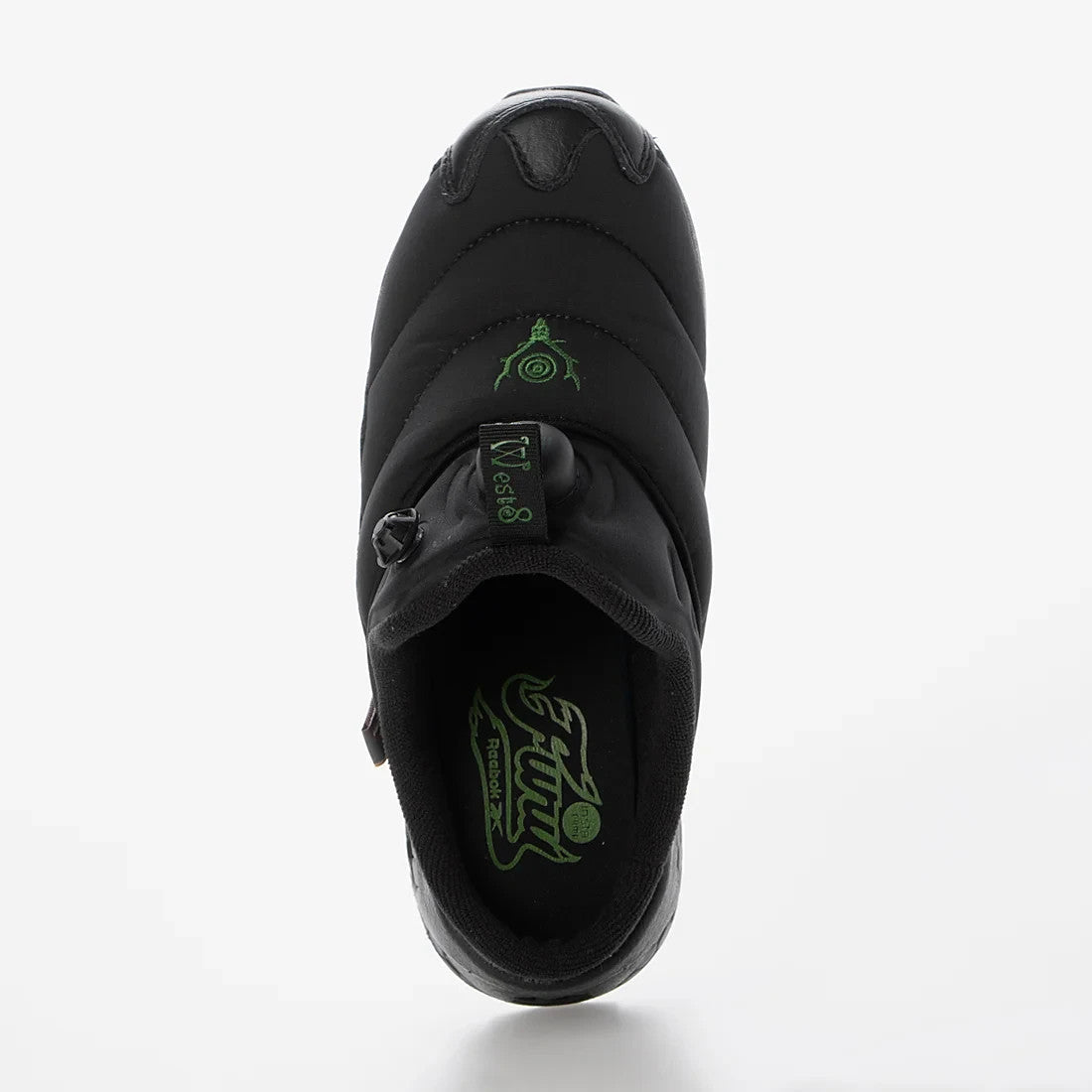100217328 South2 West8 Reebok Instapump Fury Mule Black Black Green (Men's)