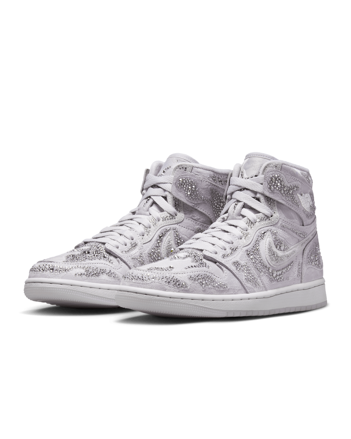 HF6248-002 Swarovski Nike Women's Air Jordan 1 High OG Vast Grey (Women's)
