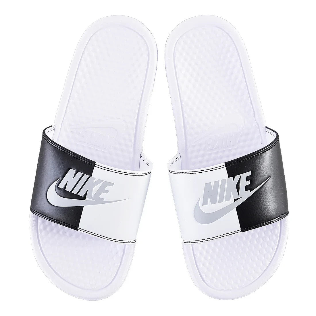 343880-104 Nike Benassi JDI White/Black (Men's)